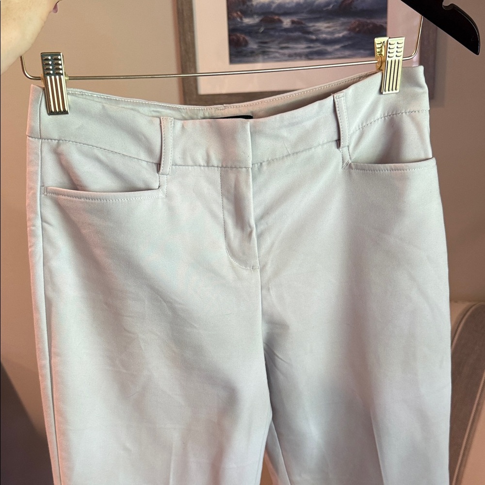 NWOT Express Cream Straight Leg Pants - Picture 2 of 8